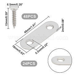 24 шт. 201 нержавеющая сталь держатель полки для мебельного шкафа FIND-UN0001-42