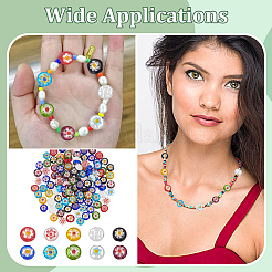 120шт стеклянные бусины миллефиори ручной работы LAMP-ME0001-11