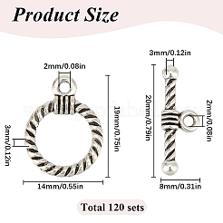 120 шт. застежки из сплава в тибетском стиле TIBE-SP0001-02
