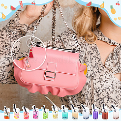 Наборы для изготовления брелоков в виде имитации чая «бамбл-ти» из стекла своими руками&nbsp;AJEW-OC0013-73