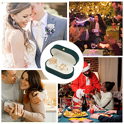 1шт прямоугольная бархатная коробка для парных колец&nbsp;CON-BBC0001-20B