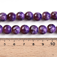 Выпечка окрашенные стеклянные бусины пряди DGLA-N008-10mm-03