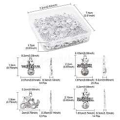 60шт 4 стиля подвески из цинкового сплава в тибетском стиле&nbsp;TIBEP-FS0001-35