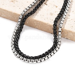 Браслеты из нержавеющей стали 304 с цепочкой из нескольких нитей для мужчин и женщин BJEW-Q038-03