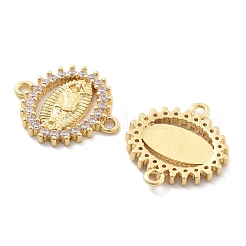 Стойка покрытие латунь микропаве прозрачный кубический цирконий религия дева мария соединительные подвески&nbsp;KK-H449-61G-05-NR