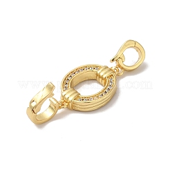 Реечное покрытие латунь микро паве прозрачный кубический цирконий складные застежки&nbsp;KK-A222-09G