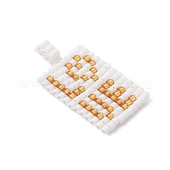 Прямоугольник из бисера с подвесками в виде слова «любовь» PALLOY-MZ01086-01