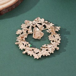 Эмалевые булавки в виде рождественского венка и рождественского колокольчика WG06691-02