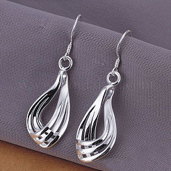 Серьги-подвески из латуни в форме слезы&nbsp;FS-WGC716D-01