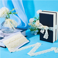 10 ярд полиэстер эластичная кружевная отделка OCOR-WH0086-04B