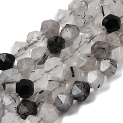 Натуральный турмалированный кварц / черный рутиловый кварц G-Z119-A15-01