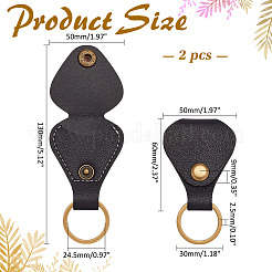 Сумки для хранения из искусственной кожи с железными кольцами AJEW-WH0800-05A