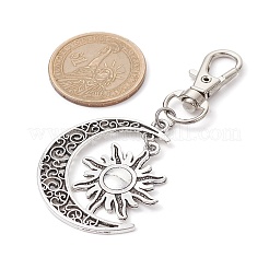 Подвески из сплава в тибетском стиле «Луна и солнце» HJEW-JM01529