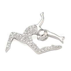 Латунные микропаве прозрачные кубические циркониевые подвески&nbsp;KK-B170-12P