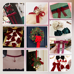 Лента из бархата и спандекса&nbsp;OCOR-WH0082-467B