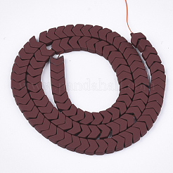 Окрашенного распылением немагнитных синтетических нитей гематита бусы&nbsp;G-T116-06-21