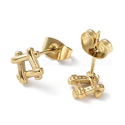 Серьги-гвоздики из нержавеющей стали 304&nbsp;EJEW-Q788-04G