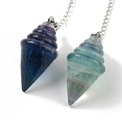 Заостренные лозоходные маятники из натурального флюорита&nbsp;G-K338-13P-05