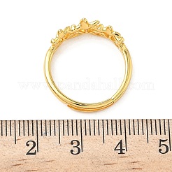 Латунные микро проложить пальцев кольца кубического циркония&nbsp;RJEW-H258-01G