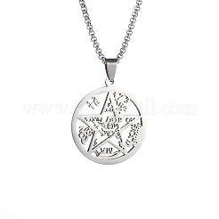 Подвеска в виде пентаграммы из сплава колдовства 201 из нержавеющей стали&nbsp;FS-WGE54F1-01