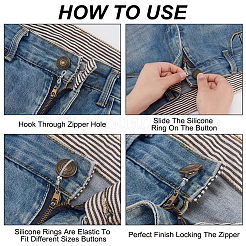 60 шт. силиконовые застежки-молнии HJEW-WH00154