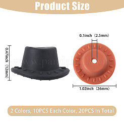 20шт 2 цвета силиконовые бусины SIL-CA0004-54