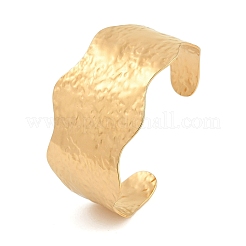 Текстурированные открытые браслеты-манжеты из нержавеющей стали 304 для женщин BJEW-R008-03G