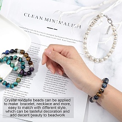 100 шт. 10 стиля латунных бусин со стразами&nbsp;RB-YW0001-17