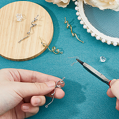 4 шт. 2-х цветные латунные подвески-соединители в форме буквы S&nbsp;KK-FH0007-98