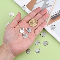 Устойчивая к потускнению нержавеющая сталь 304 штамповка пустая бирка сердечки подвески&nbsp;LS-STAS-M004-04