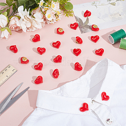 20 шт. значок в виде сердца из смолы для рюкзака&nbsp;HEAR-PH0001-02A