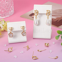 12 шт. 6 стиля латунных сережек-гвоздиков&nbsp;KK-TA0003-20