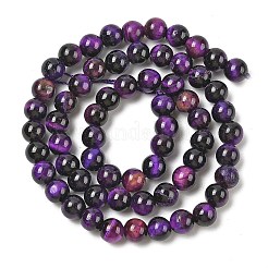 Нити из натуральных бусин тигрового глаза высшего качества&nbsp;G-B133-A02-8MM-04