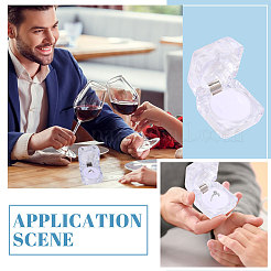 Квадратные пластиковые коробки для хранения колец с ева внутри AJEW-WH0472-43A