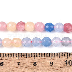 Окрашенные природные белый нефрит бисер пряди G-T139-6mm-60-05