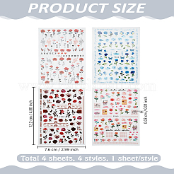 4 лист 4 стиля нейл-арт наклейки декали&nbsp;MRMJ-LP0002-98