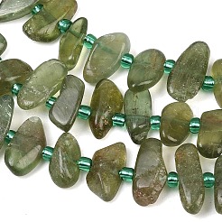 Естественный зеленый апатит бисер пряди&nbsp;G-K393-B04