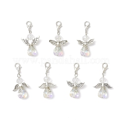 Стеклянные подвески в форме сердца ангела&nbsp;HJEW-JM03592