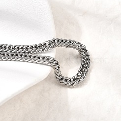 Браслеты из кубинской цепи из нержавеющей стали 304 для мужчин BJEW-B140-06B