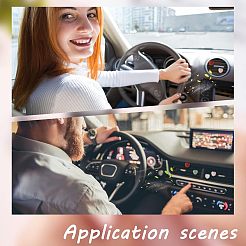 6шт сердце драгоценный камень автомобильные вентиляционные зажимы AJEW-PH00496-05