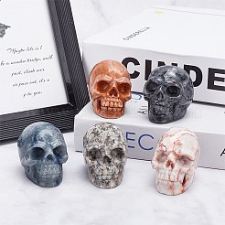 Хэллоуин окрашенный и нагретый натуральный синий авантюрин украшения для дома DJEW-SC0001-03A