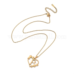 Ожерелья из нержавеющей стали с вакуумным покрытием pvd 201 NJEW-R267-02P-G