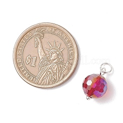 Подвески из прозрачного стекла с цветным покрытием AB&nbsp;PALLOY-JF04972-02