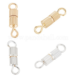 40 шт. 2-х цветные латунные винтовые застежки KK-BBC0019-29