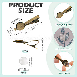 4 шт. оправа для кабошона из сплава FIND-TA0007-83A