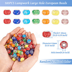 Светятся в темноте ручной светящийся стиль лампворк большое отверстие европейских бисера LPDL-BT0001-01