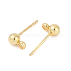 Фурнитура для сережек-гвоздиков с шариковым штифтом из нержавеющей стали 304&nbsp;X-STAS-Z035-01G-H