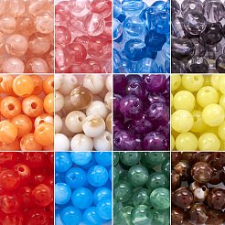360шт 12 цвета имитация нефрита акриловые бусины&nbsp;MACR-TA0001-71