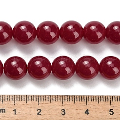 Нити бусин из красного корунда&nbsp;G-L634-B03-10mm