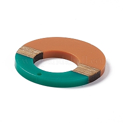 Подвески из непрозрачной смолы и ореха&nbsp;RESI-M027-03K